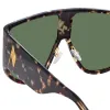 The Attico Iman Shield Sunglasses in Tortoiseshell sold by Linda Farrow