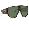 The Attico Iman Shield Sunglasses in Tortoiseshell sold by Linda Farrow