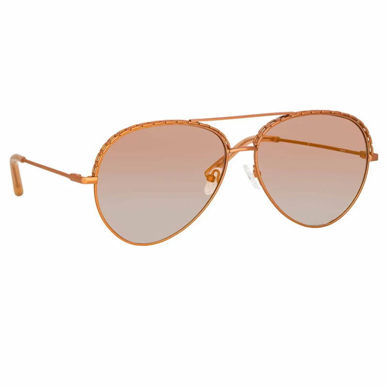 Matthew Williamson Magnolia Sunglasses in Nude sold by Linda Farrow
