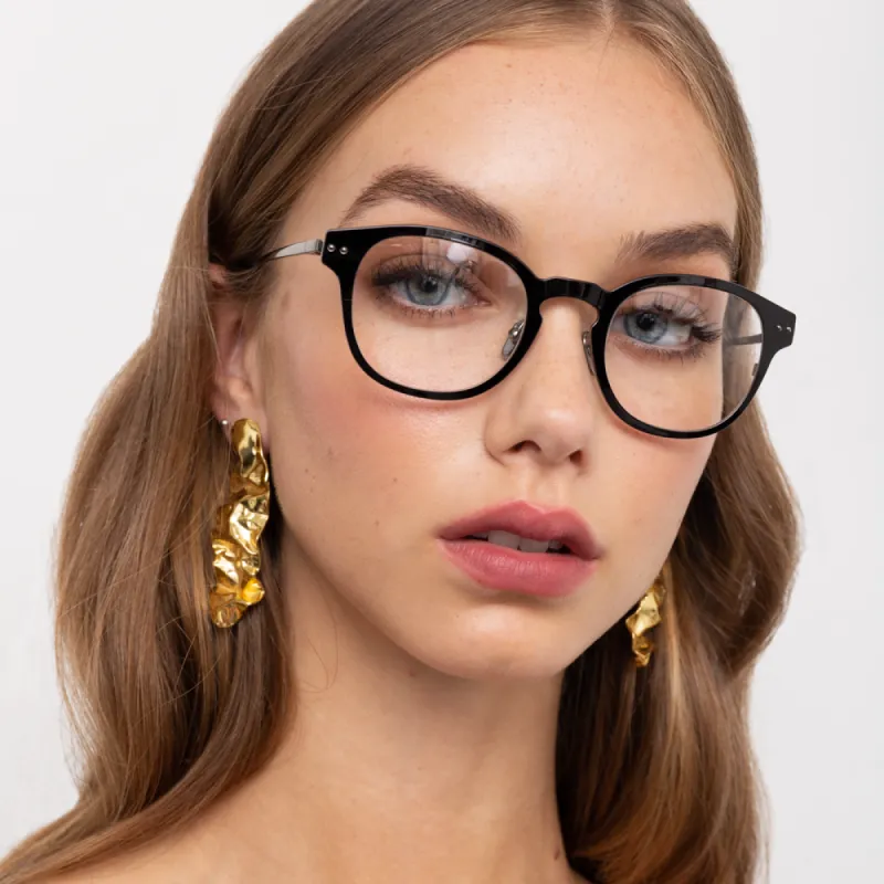 Allen Optical D-Frame in Black sold by Linda Farrow