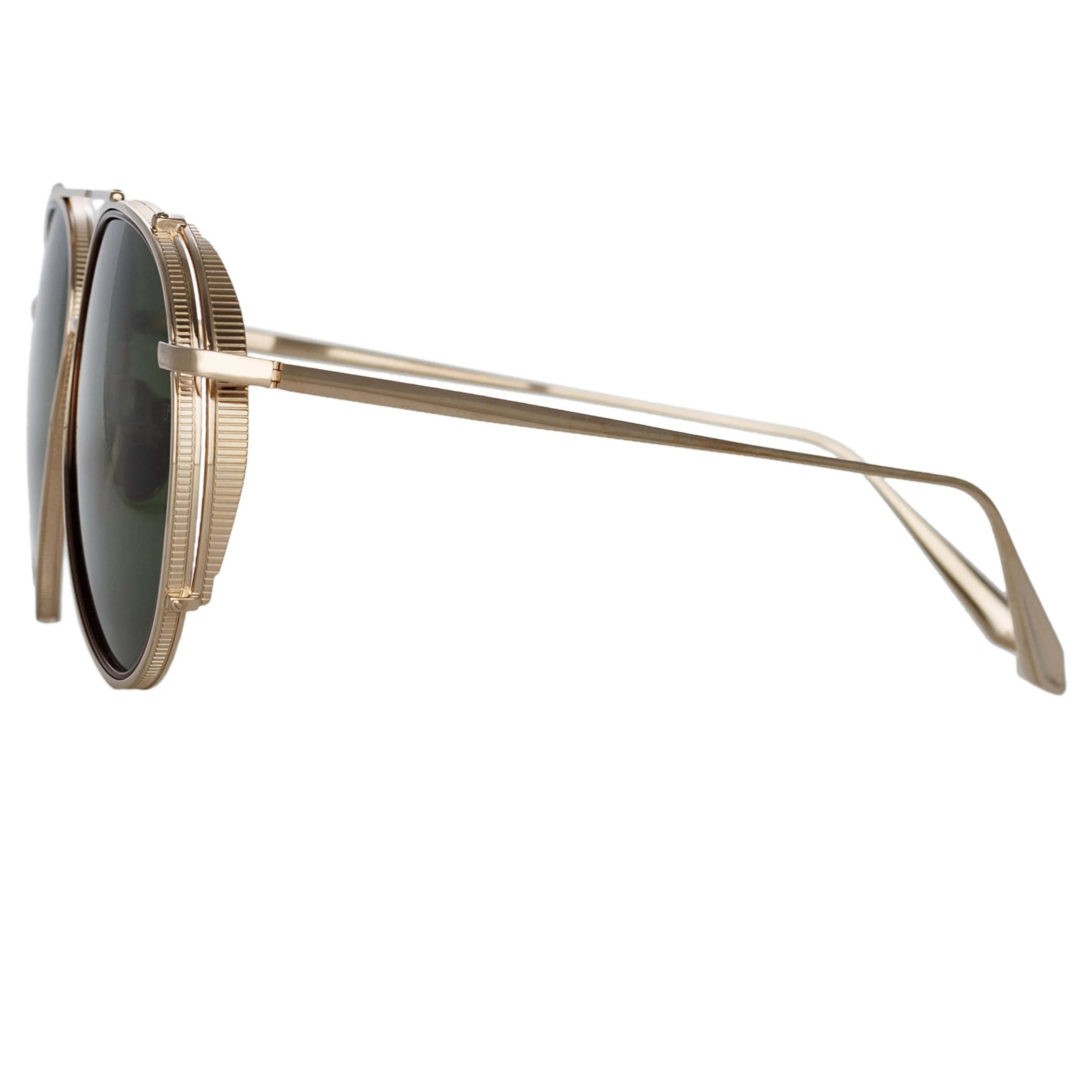 Torino Aviator Sunglasses in Light Gold sold by Linda Farrow product image thumbnail 3