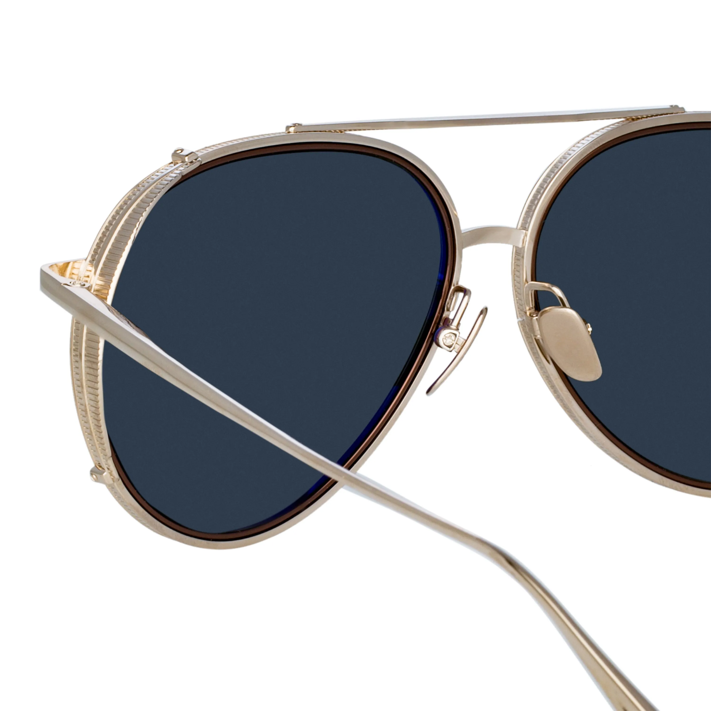 Torino Aviator Sunglasses in Light Gold sold by Linda Farrow product image thumbnail 4