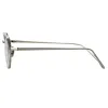Shaw Angular Optical Frame in White Gold sold by Linda Farrow