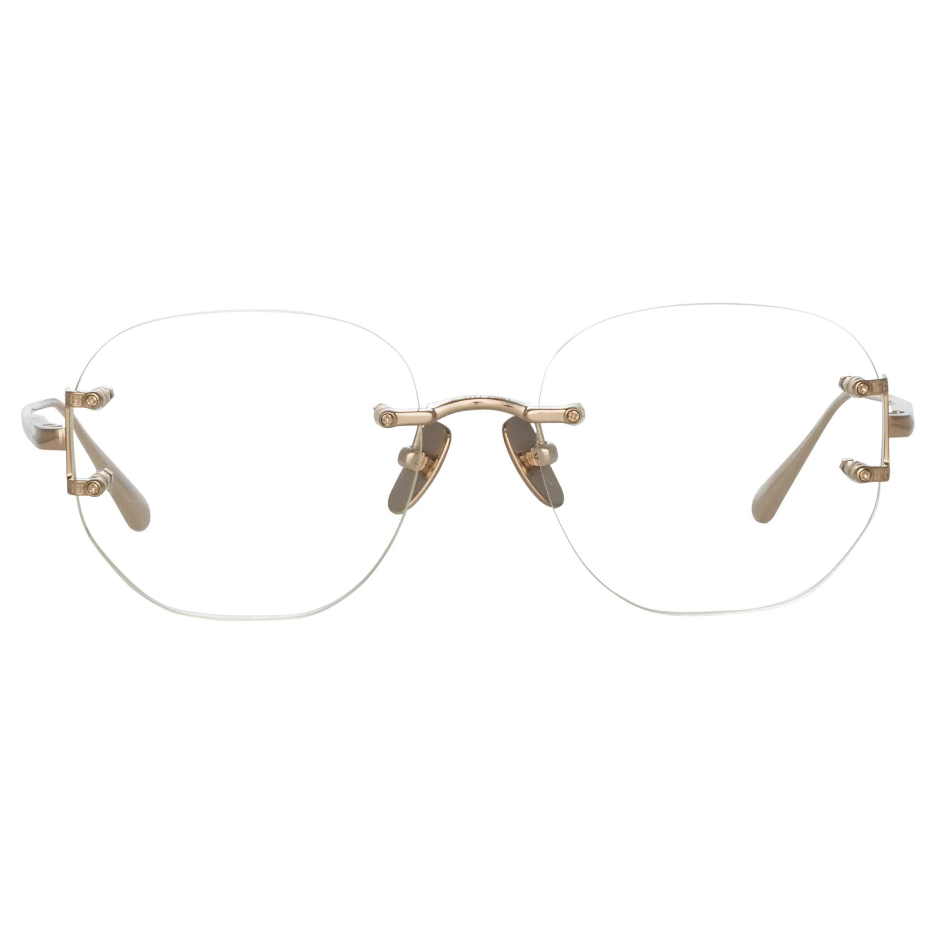 Sandor Angular Optical Frame in Light Gold sold by Linda Farrow product image thumbnail 2