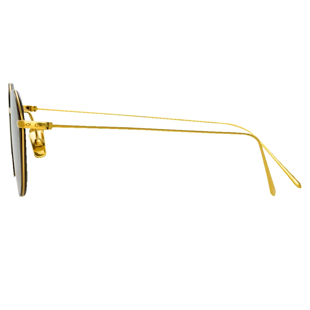 Mayne Oval Sunglasses in Light Gold sold by Linda Farrow product image thumbnail 4