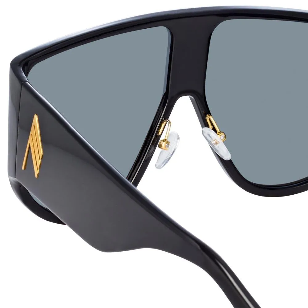 The Attico Iman Shield Sunglasses in Black sold by Linda Farrow product image thumbnail 5