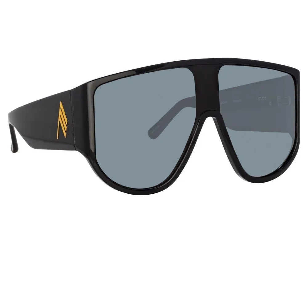 The Attico Iman Shield Sunglasses in Black sold by Linda Farrow product image thumbnail 3