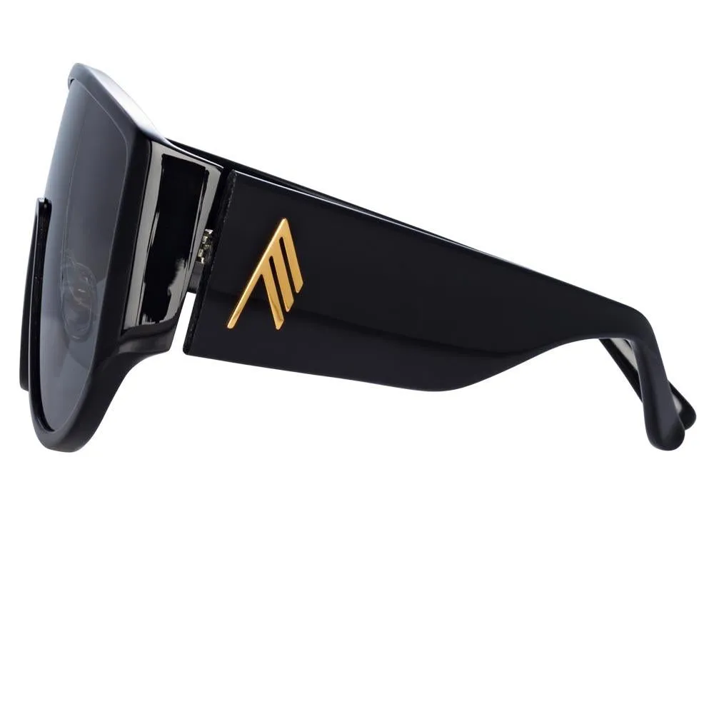 The Attico Iman Shield Sunglasses in Black sold by Linda Farrow product image thumbnail 4