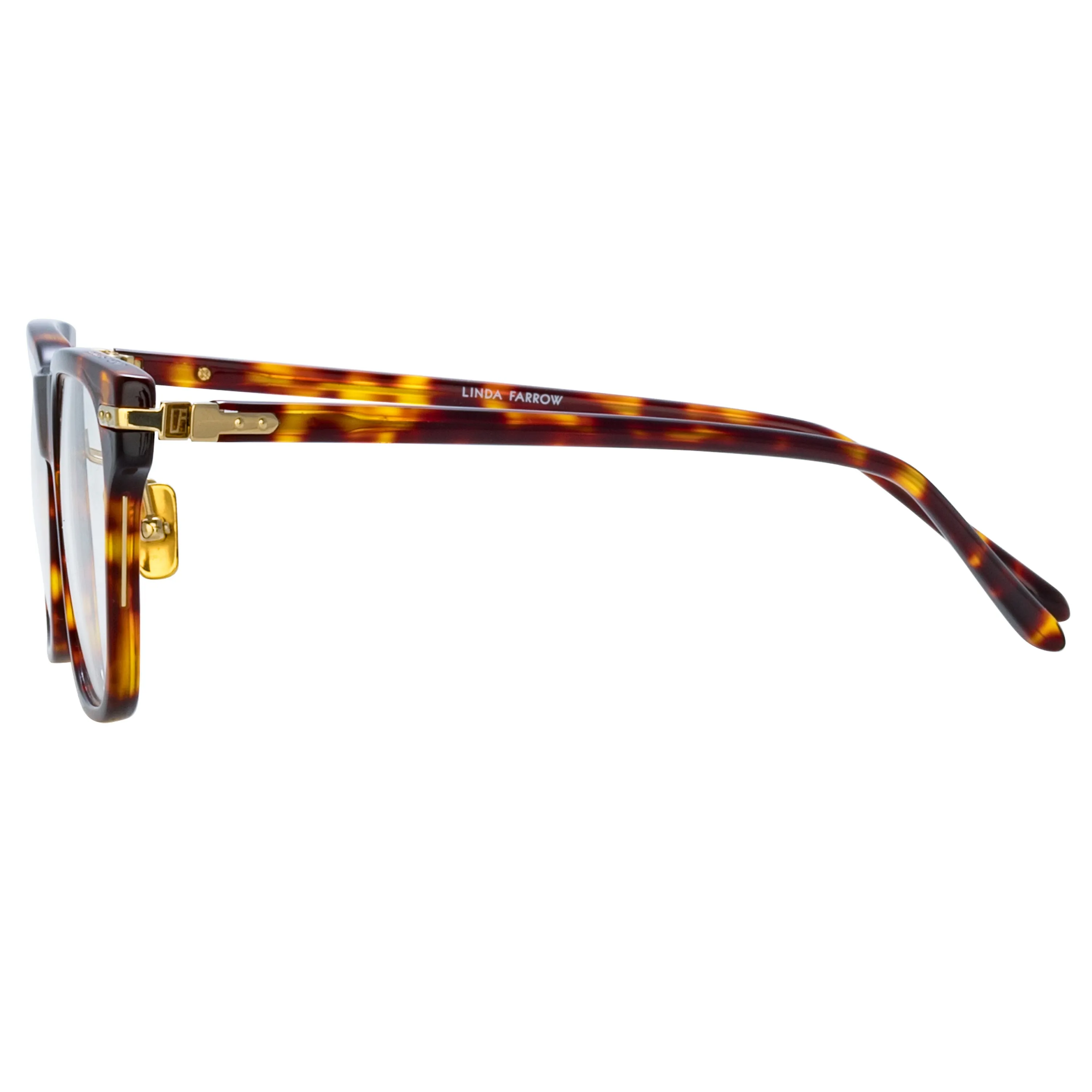 Cove Optical D-Frame in Tortoiseshell (Asian Fit) sold by Linda Farrow product image thumbnail 3