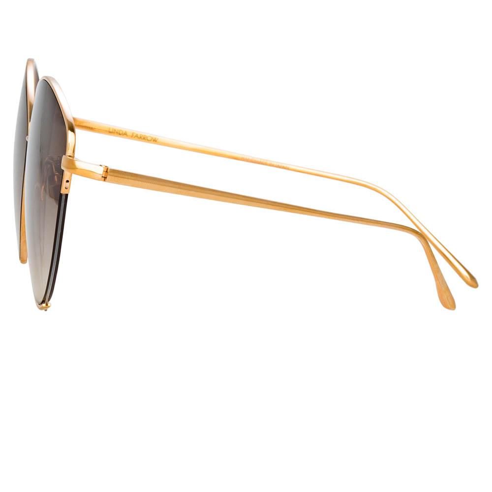 Ella Cat Eye Sunglasses in Rose Gold sold by Linda Farrow product image thumbnail 3