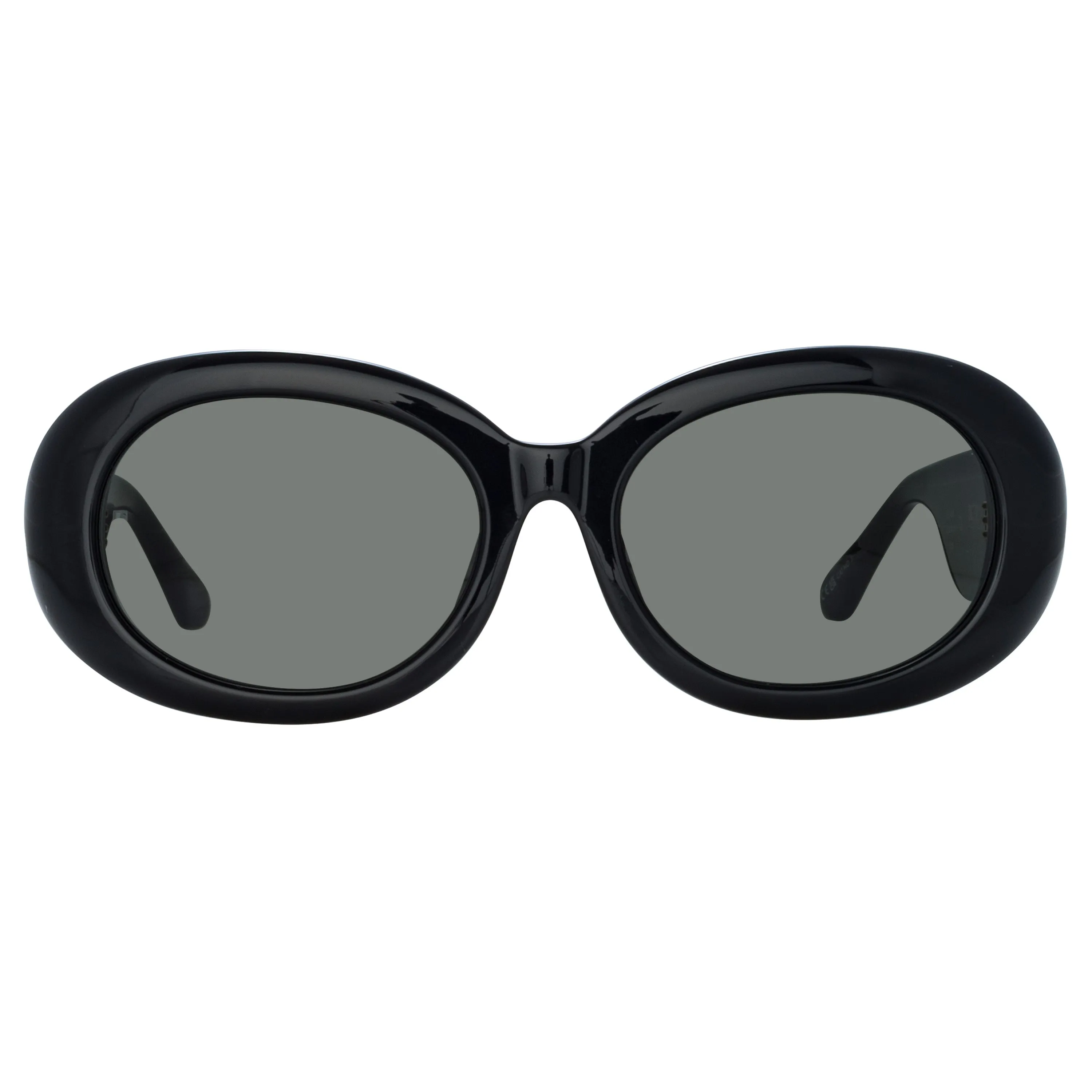 Lina Oval Sunglasses in Black sold by Linda Farrow product image thumbnail 2