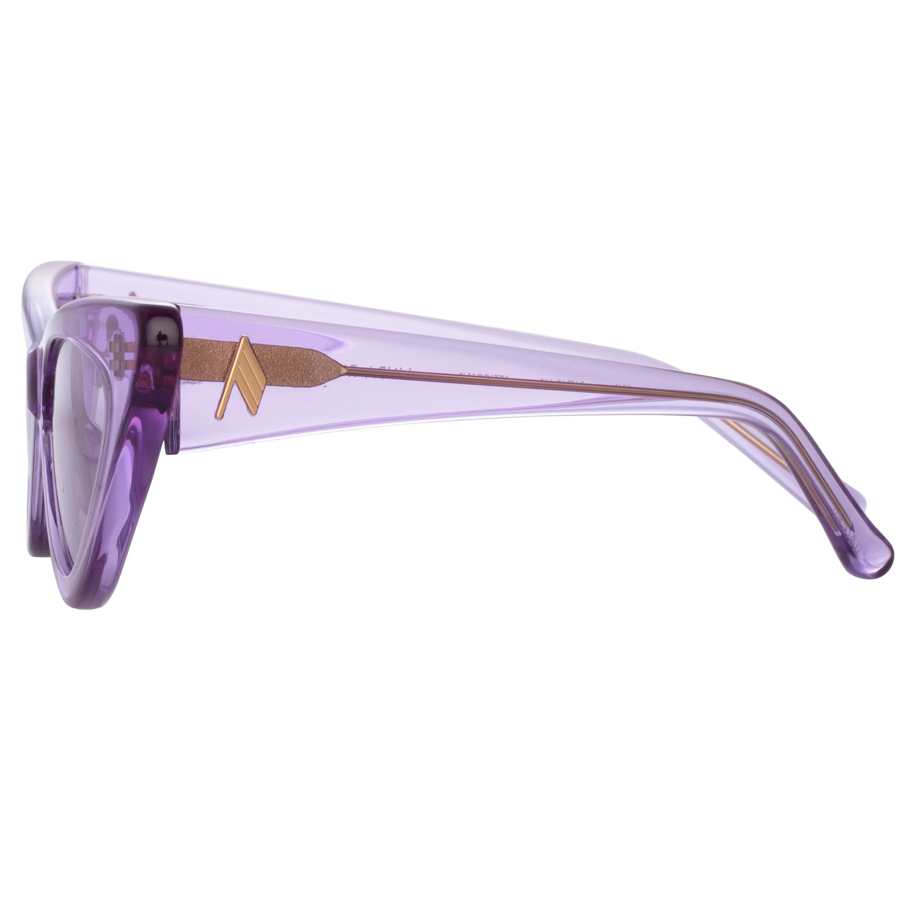 The Attico Dora D-Frame Sunglasses in Purple sold by Linda Farrow product image thumbnail 3