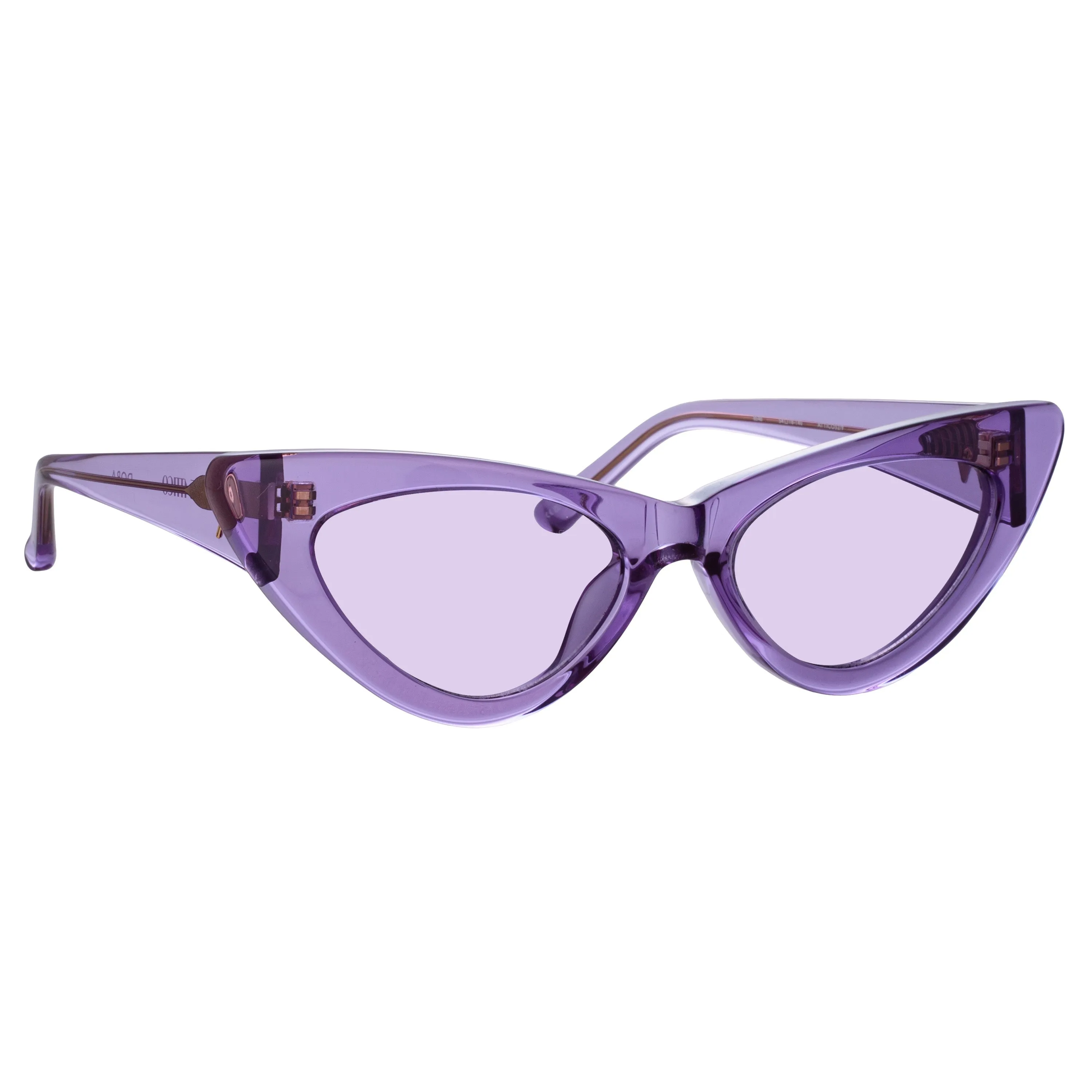 The Attico Dora D-Frame Sunglasses in Purple sold by Linda Farrow