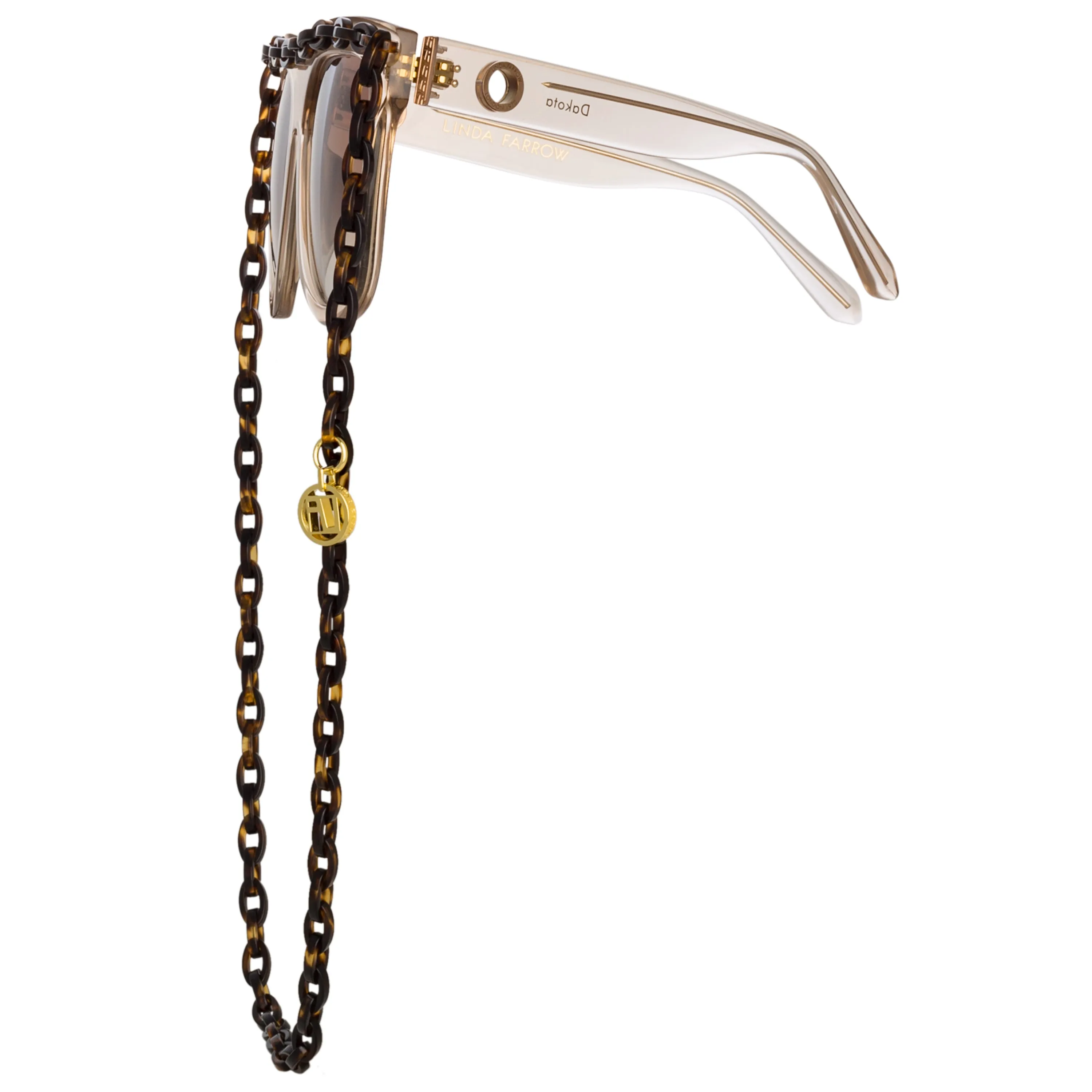 Dakota Flat Top Sunglasses in Ash sold by Linda Farrow product image thumbnail 3