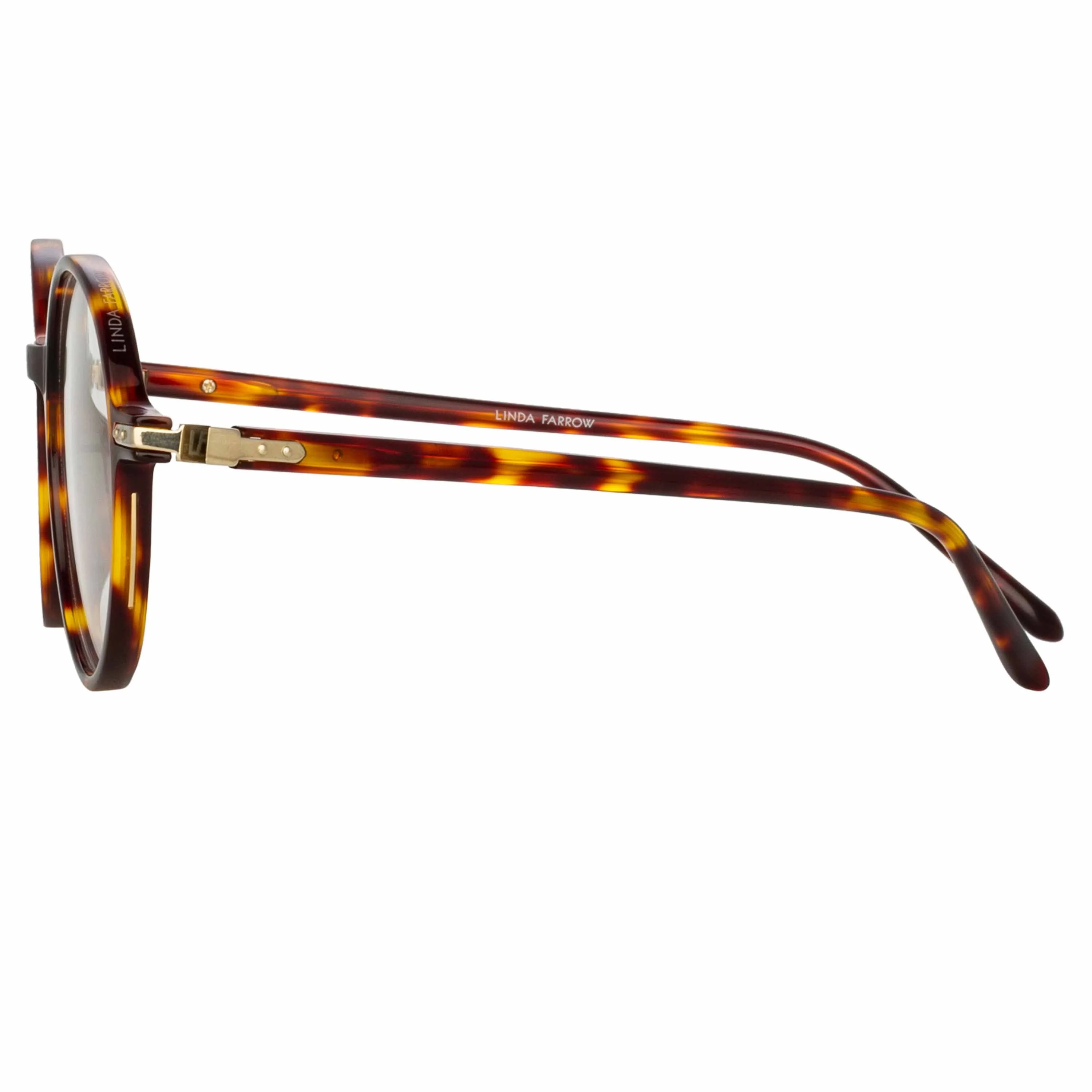 Merrick A Oval Optical Frame in Tortoiseshell sold by Linda Farrow product image thumbnail 2