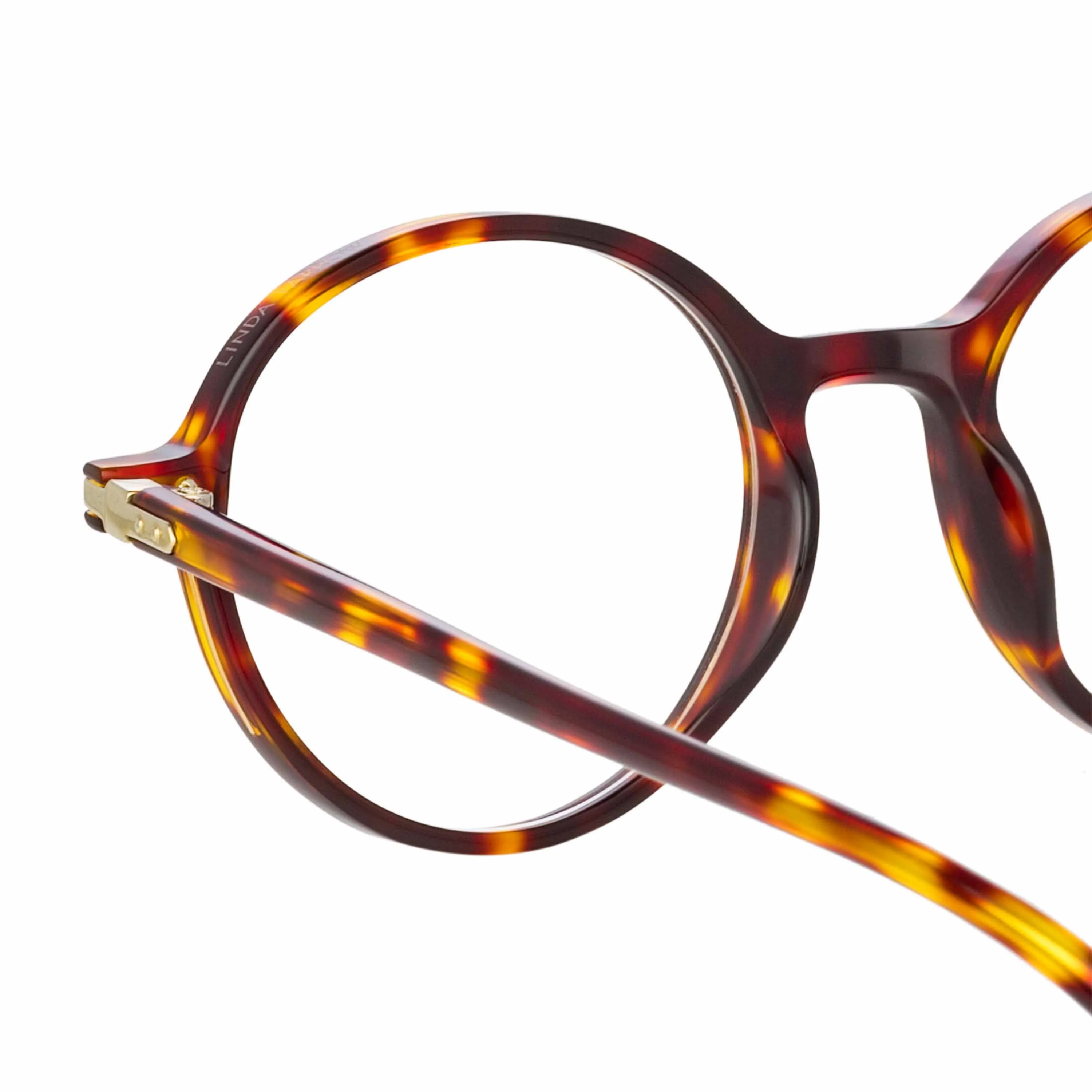 Merrick A Oval Optical Frame in Tortoiseshell sold by Linda Farrow product image thumbnail 3