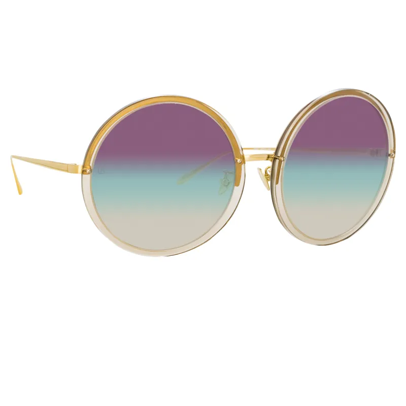 Kew Oversized Sunglasses in Truffle sold by Linda Farrow