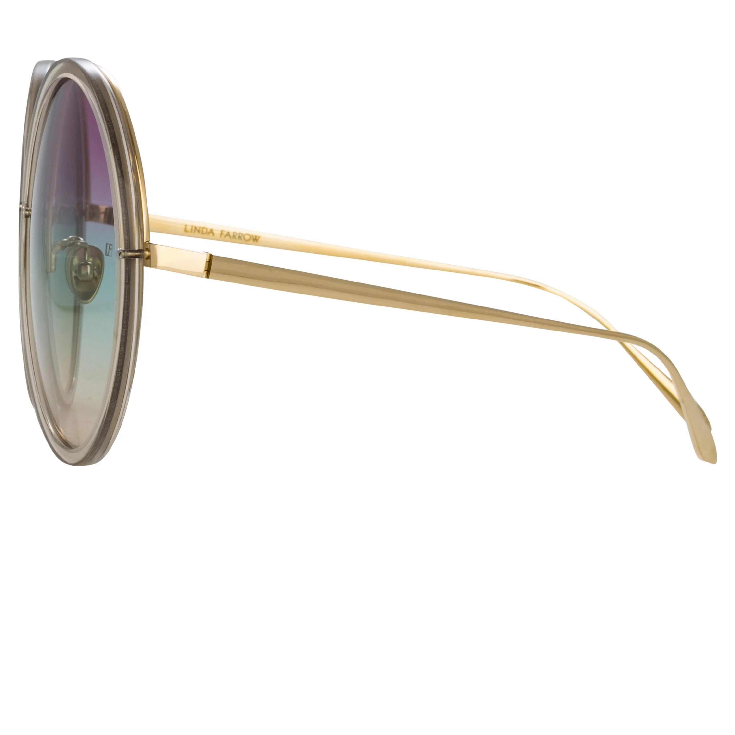 Kew Oversized Sunglasses in Truffle sold by Linda Farrow product image thumbnail 4