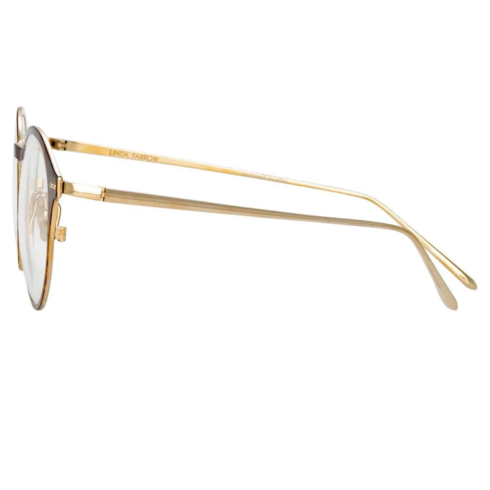 Lee Oval Optical Frame in Tortoiseshell sold by Linda Farrow product image thumbnail 3