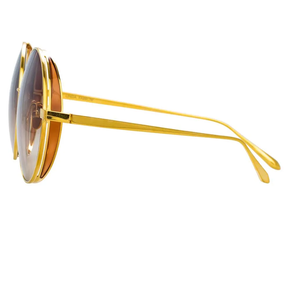 Linda Farrow Lockhart C4 Round Sunglasses sold by Linda Farrow product image thumbnail 3