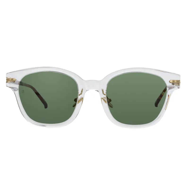 Atkins A D-Frame Sunglasses in Clear sold by Linda Farrow