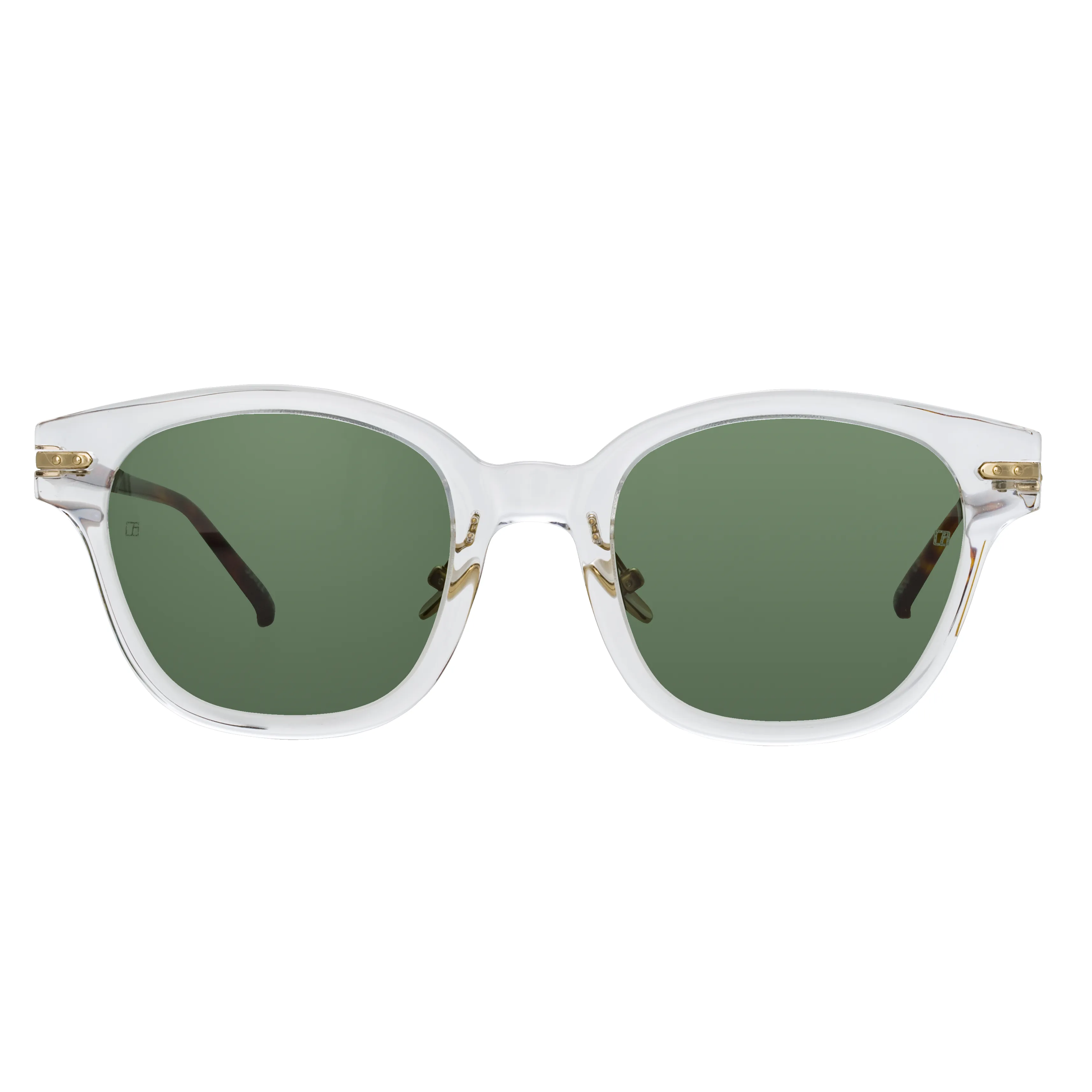 Atkins A D-Frame Sunglasses in Clear sold by Linda Farrow