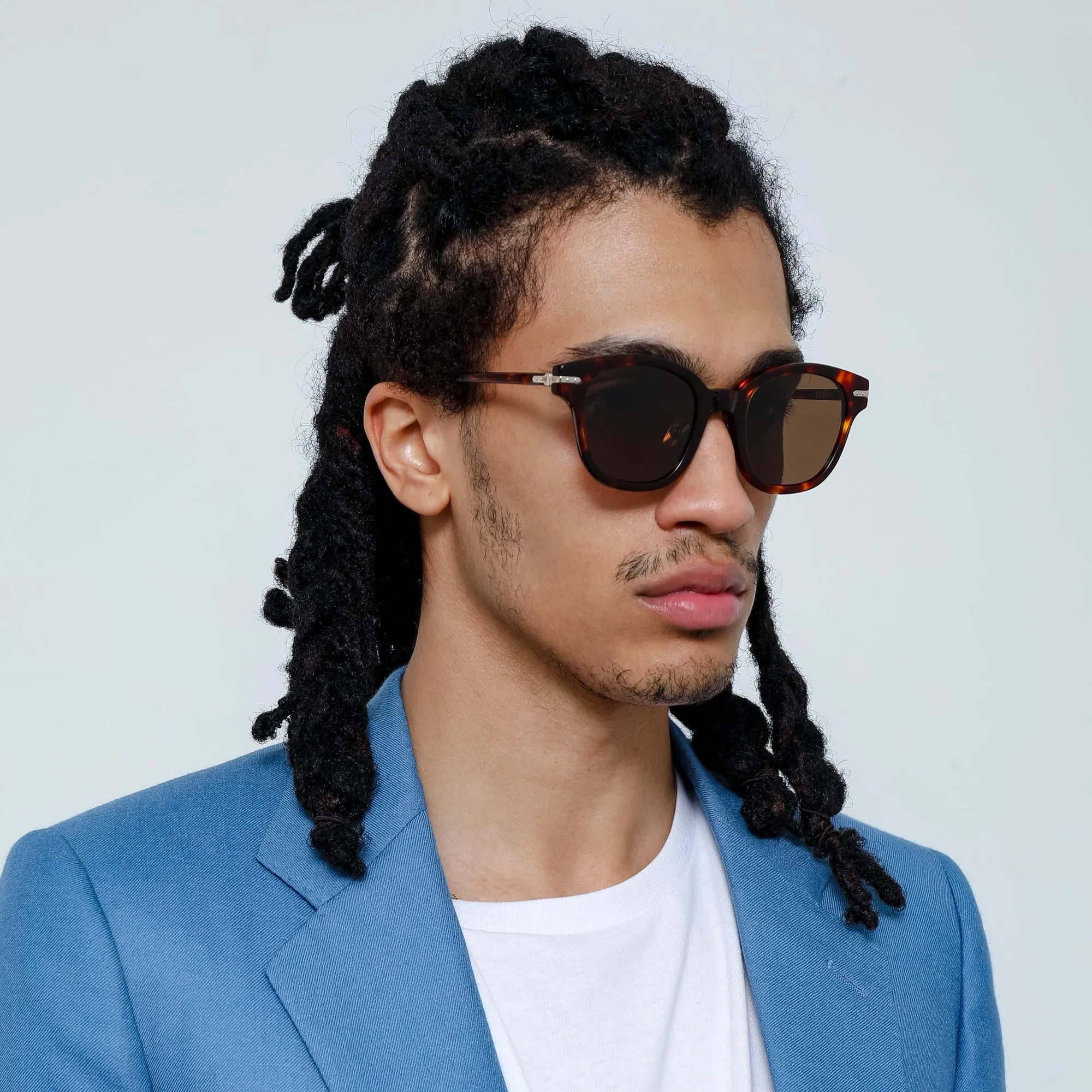 Atkins A D-Frame Sunglasses in Clear sold by Linda Farrow product image thumbnail 5