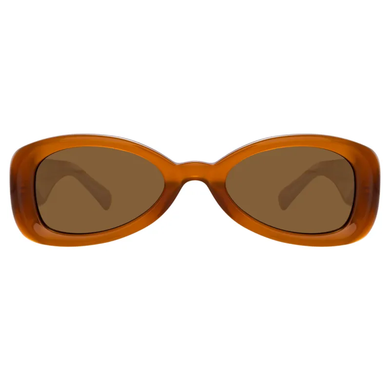 Dries van Noten 204 Aviator Sunglasses in Brown sold by Linda Farrow