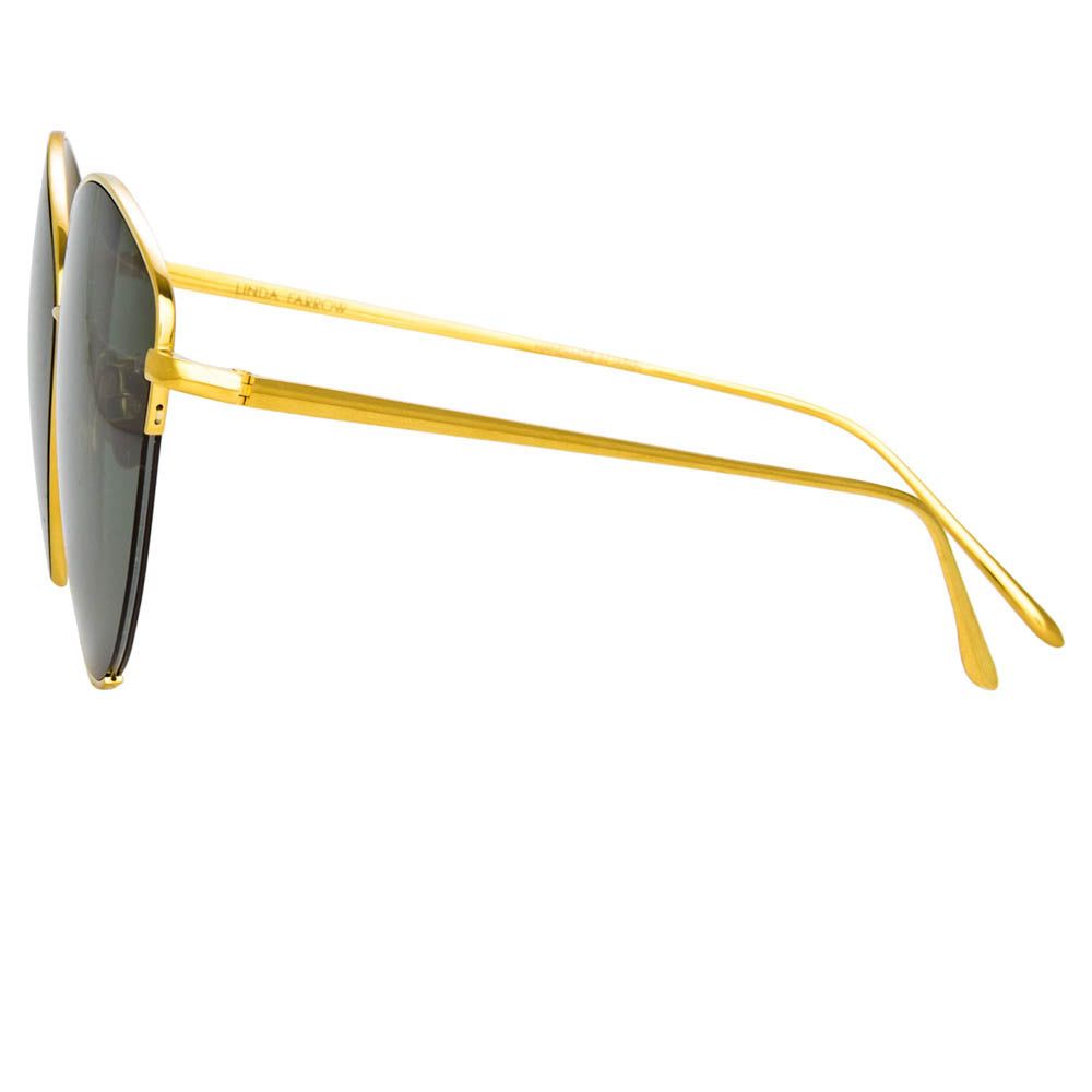 Ella Cat Eye Sunglasses in Yellow Gold sold by Linda Farrow product image thumbnail 4