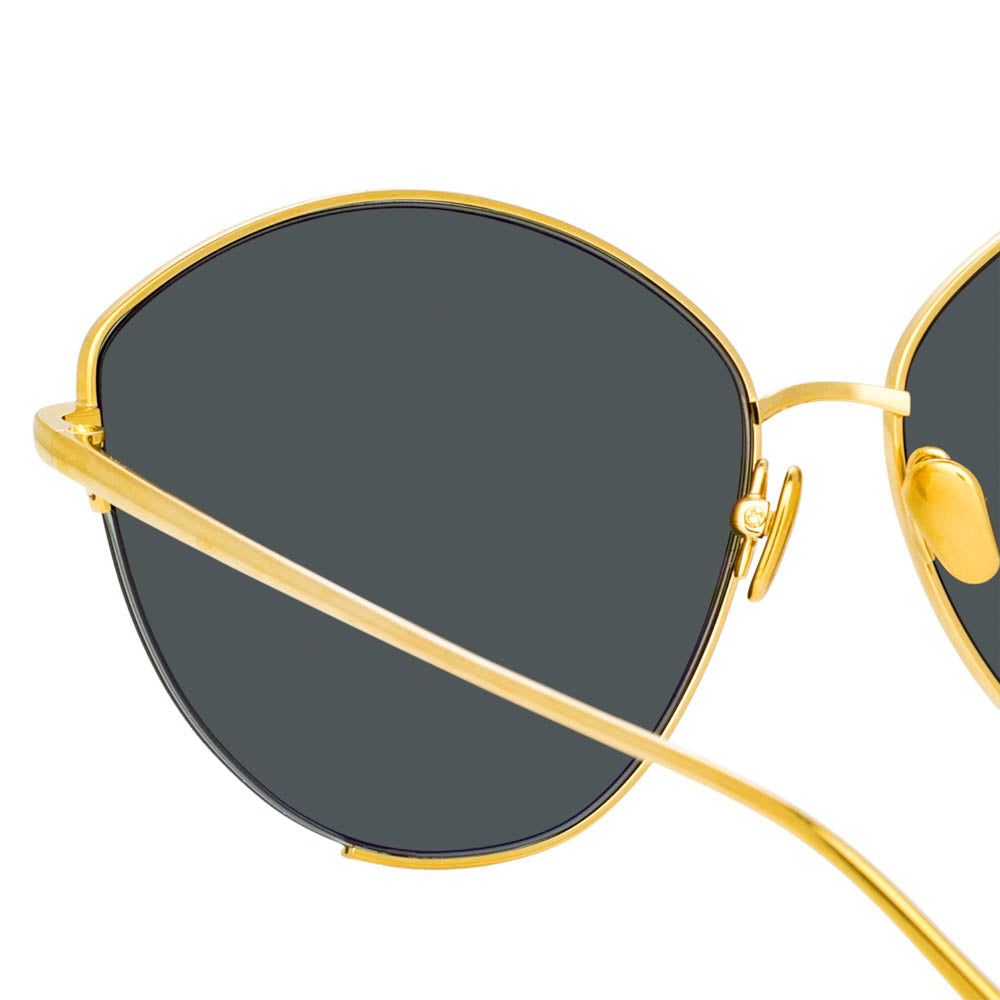 Ella Cat Eye Sunglasses in Yellow Gold sold by Linda Farrow product image thumbnail 3