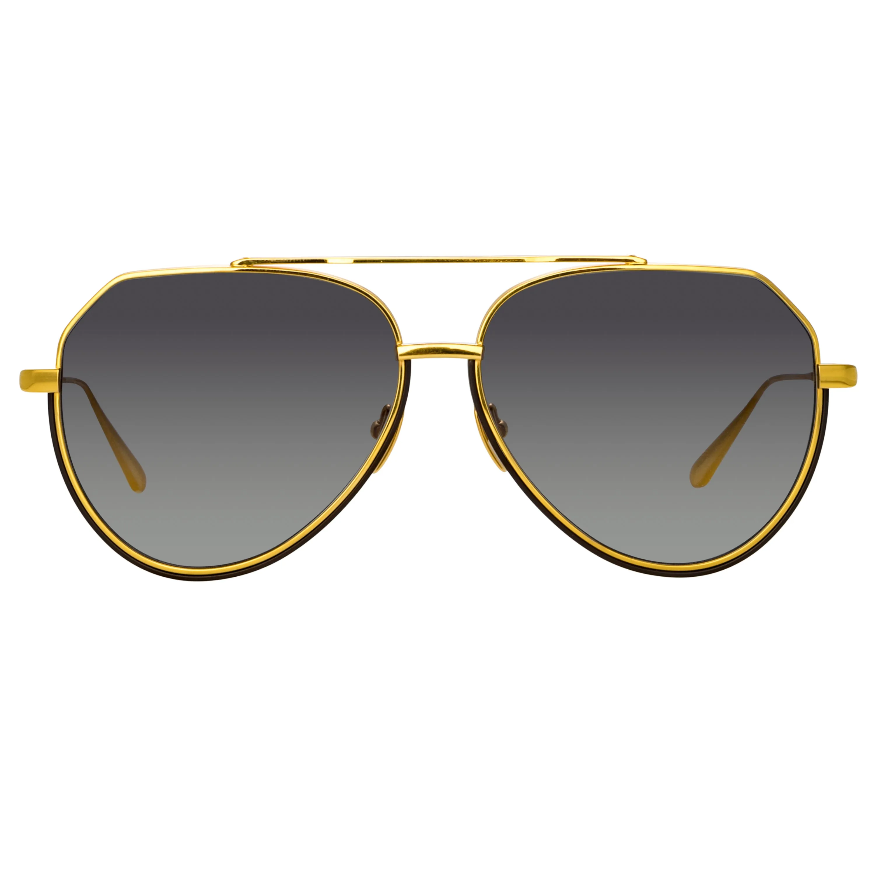 Bayer Aviator Sunglasses in Yellow Gold sold by Linda Farrow product image thumbnail 2