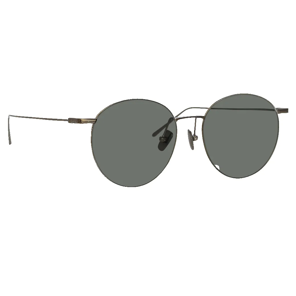 Foster Oval Sunglasses in Nickel sold by Linda Farrow product image thumbnail 2