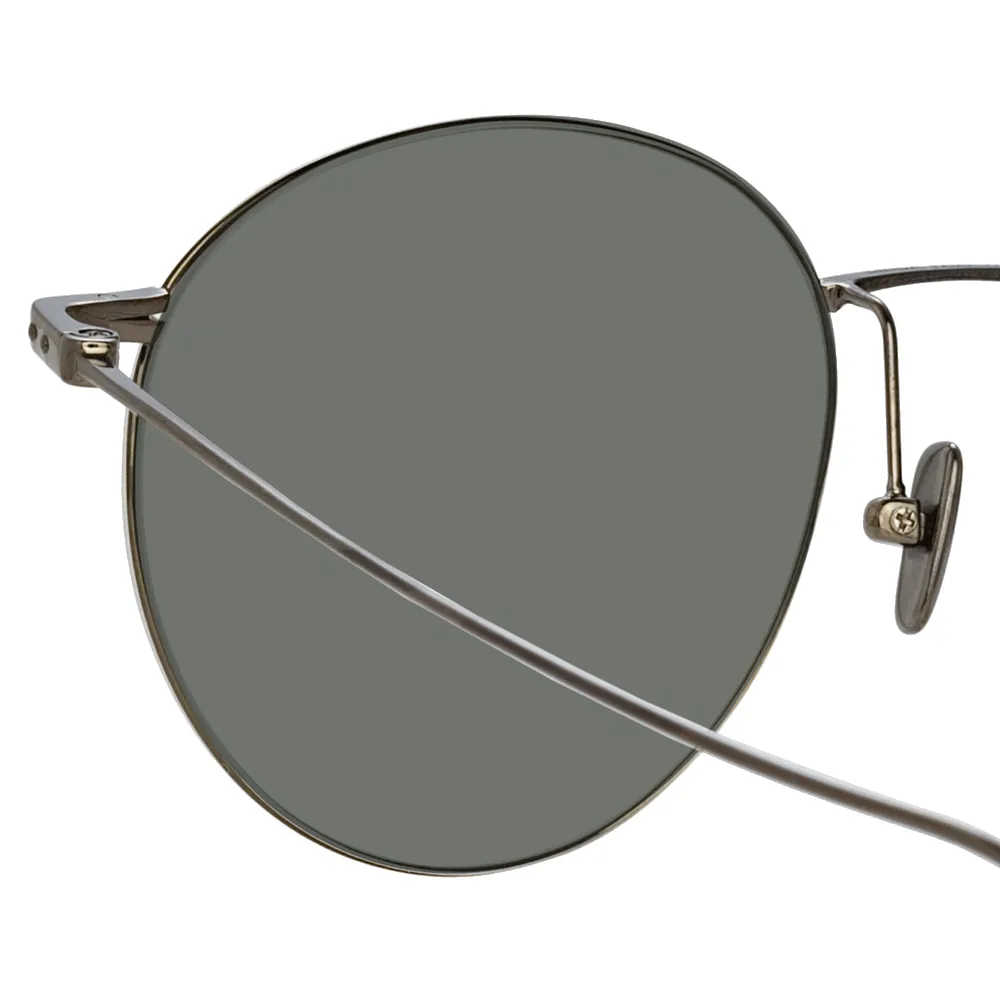 Foster Oval Sunglasses in Nickel sold by Linda Farrow product image thumbnail 3
