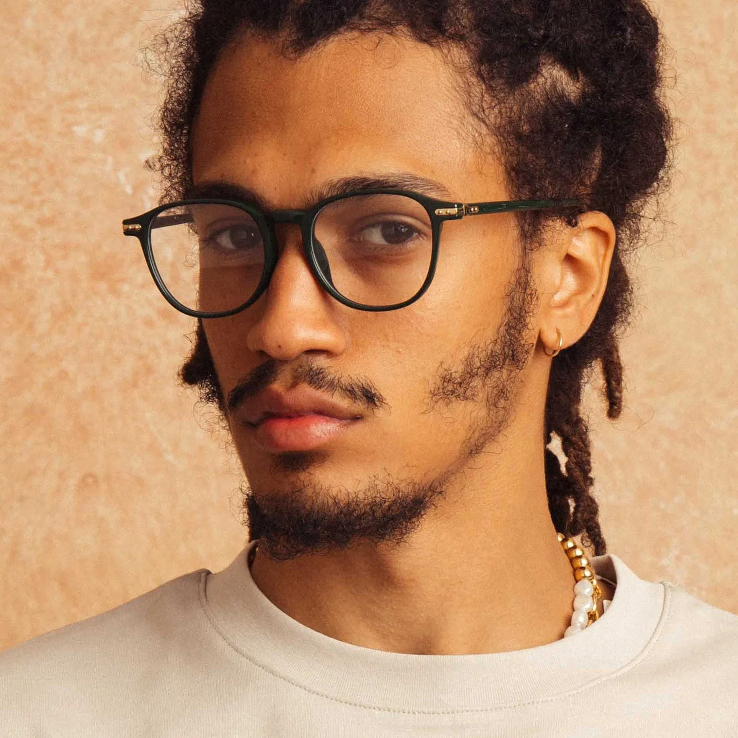 Forster A Oval Optical Frame in Green sold by Linda Farrow