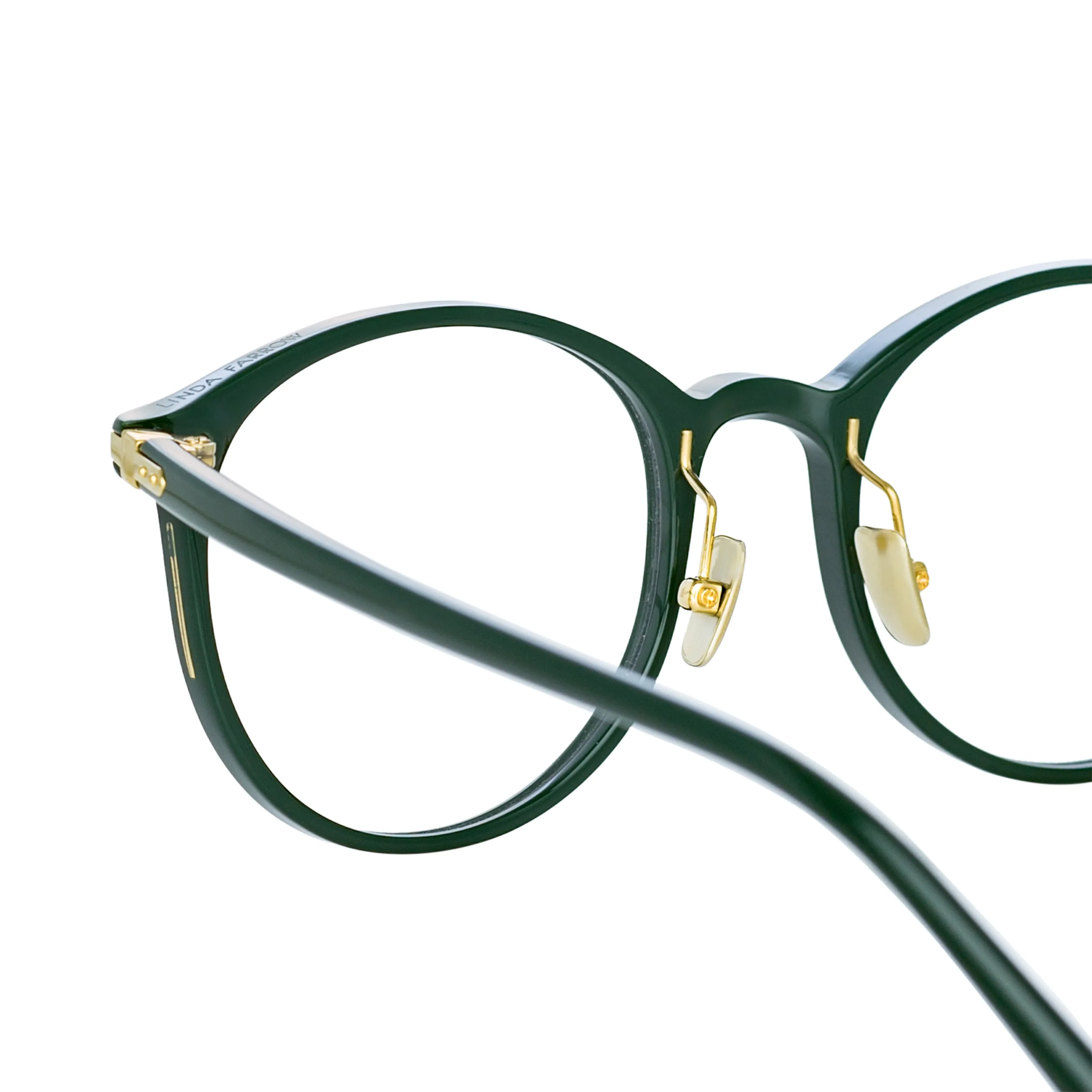 Forster A Oval Optical Frame in Green sold by Linda Farrow product image thumbnail 5