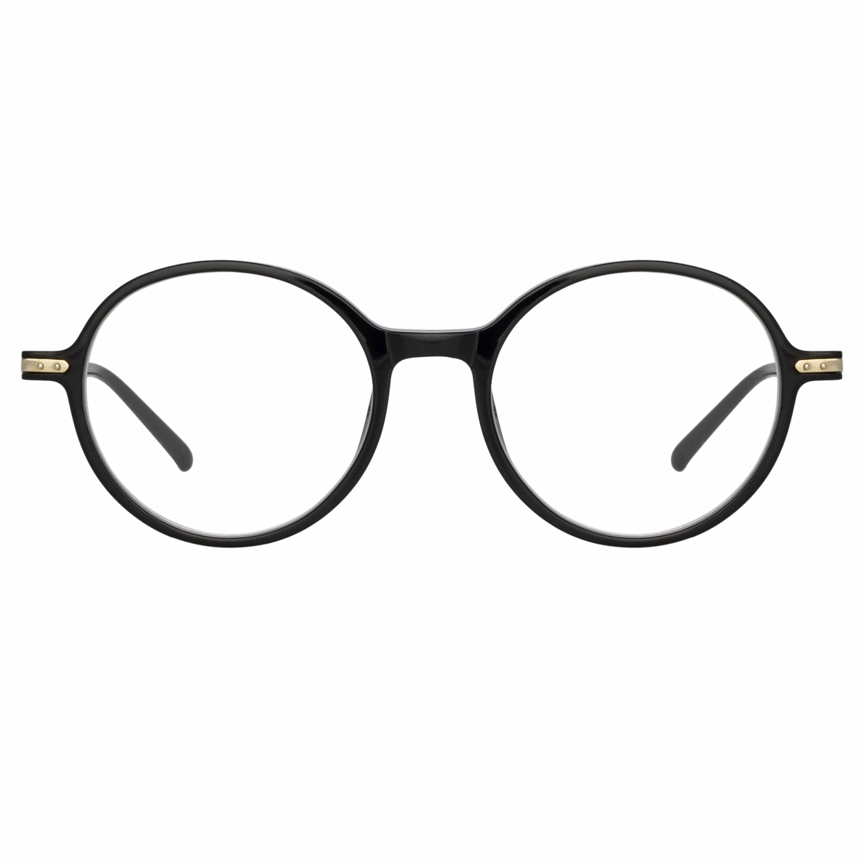 Merrick A Oval Optical Frame in Black sold by Linda Farrow