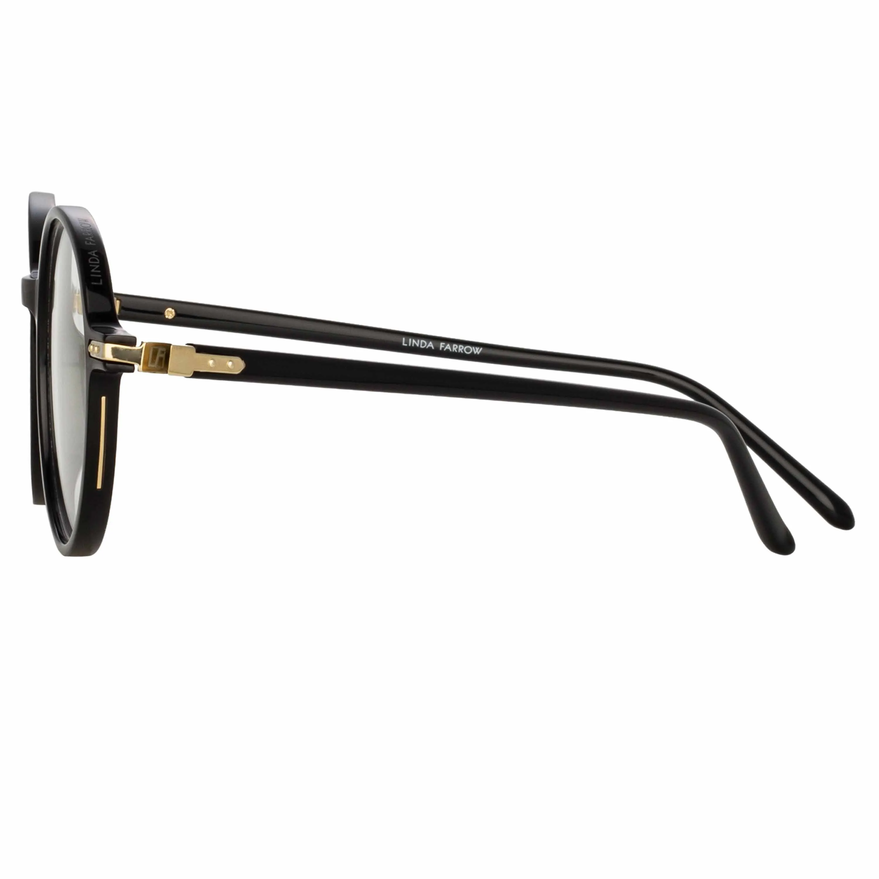 Merrick A Oval Optical Frame in Black sold by Linda Farrow product image thumbnail 2
