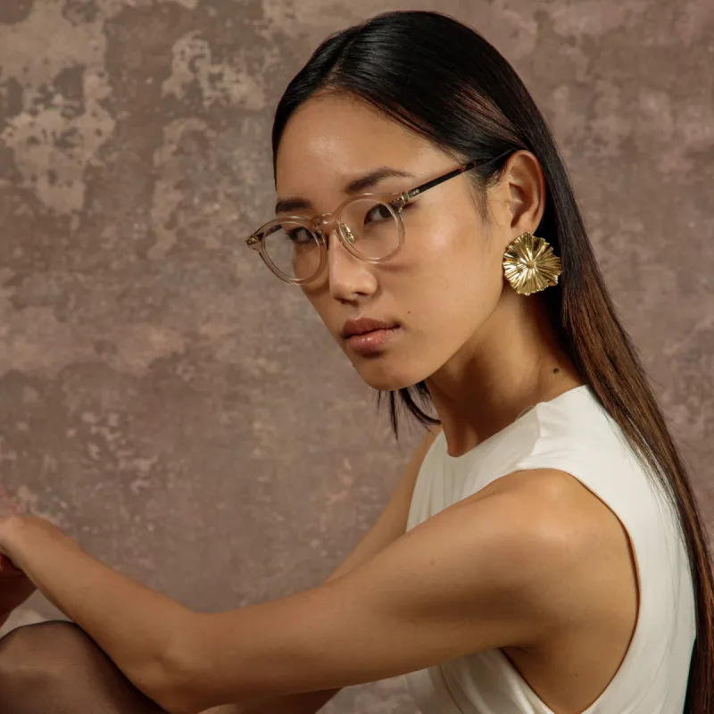 Parler Oval Optical Frame in Ash (Asian Fit) sold by Linda Farrow