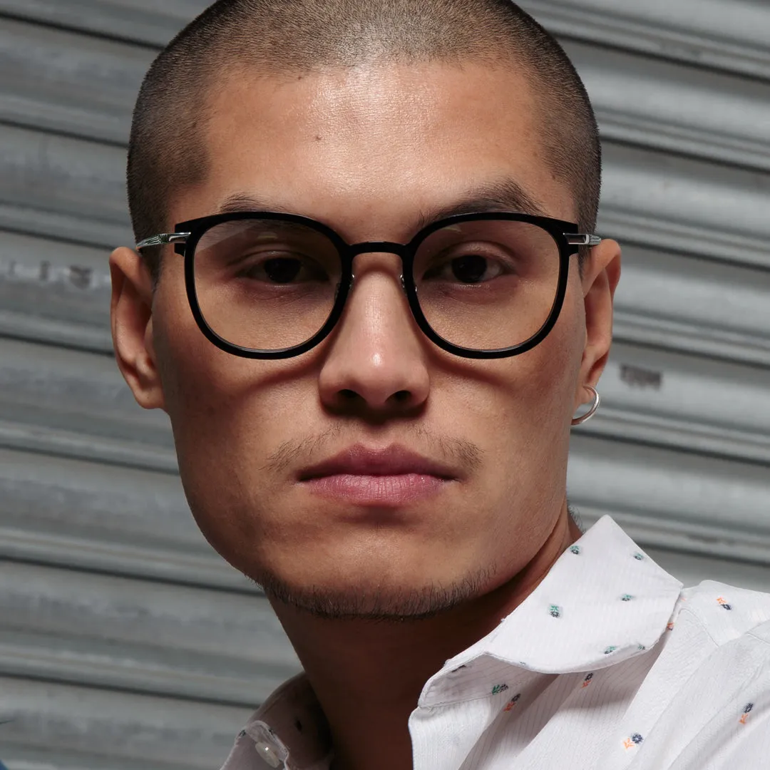 Fraser Optical Square Frame in Black and White Gold sold by Linda Farrow product image thumbnail 2