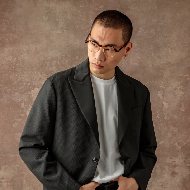 Men's Keen Oval Optical Frame in Tortoiseshell sold by Linda Farrow