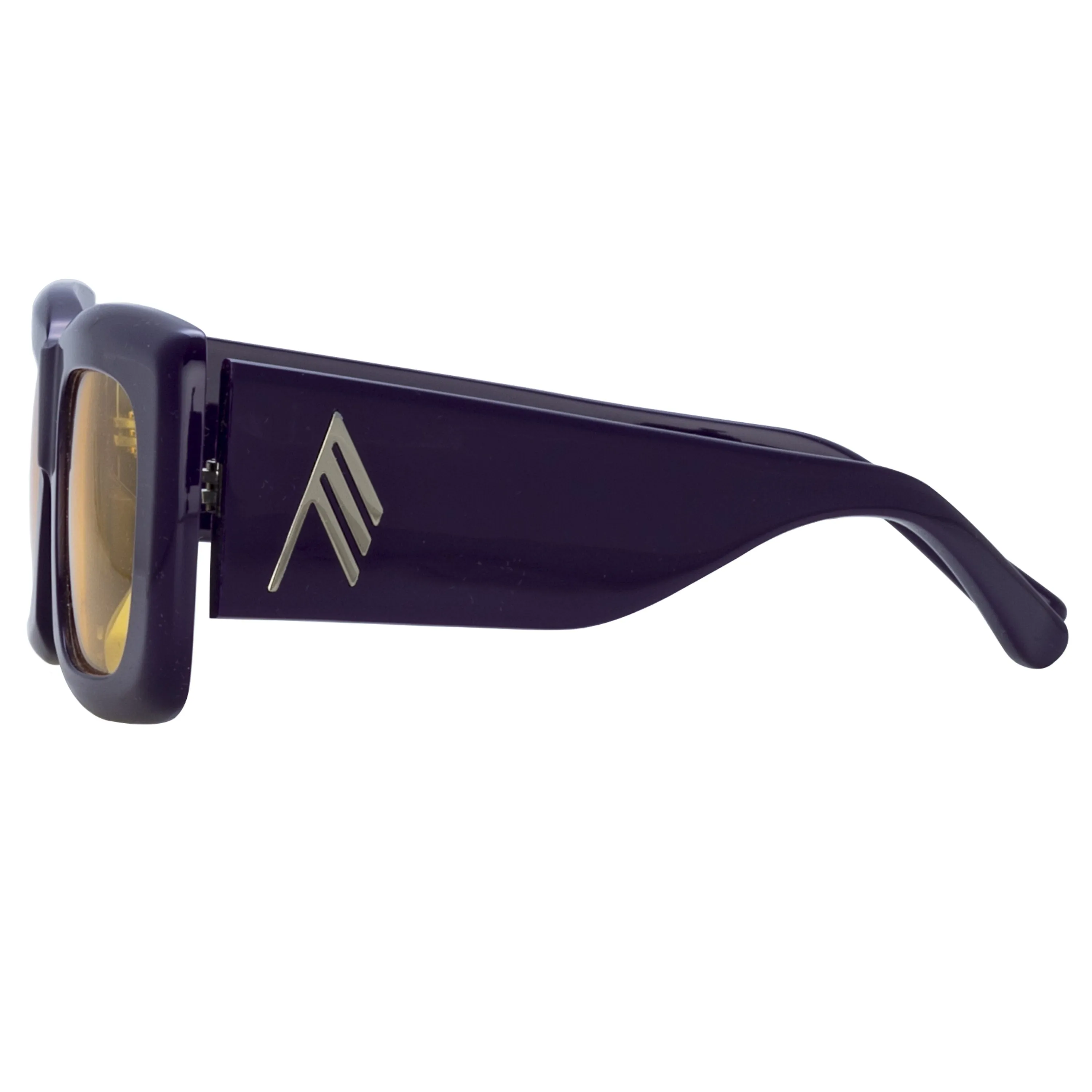 The Attico Marfa Rectangular Sunglasses in Purple and Yellow sold by Linda Farrow product image thumbnail 4