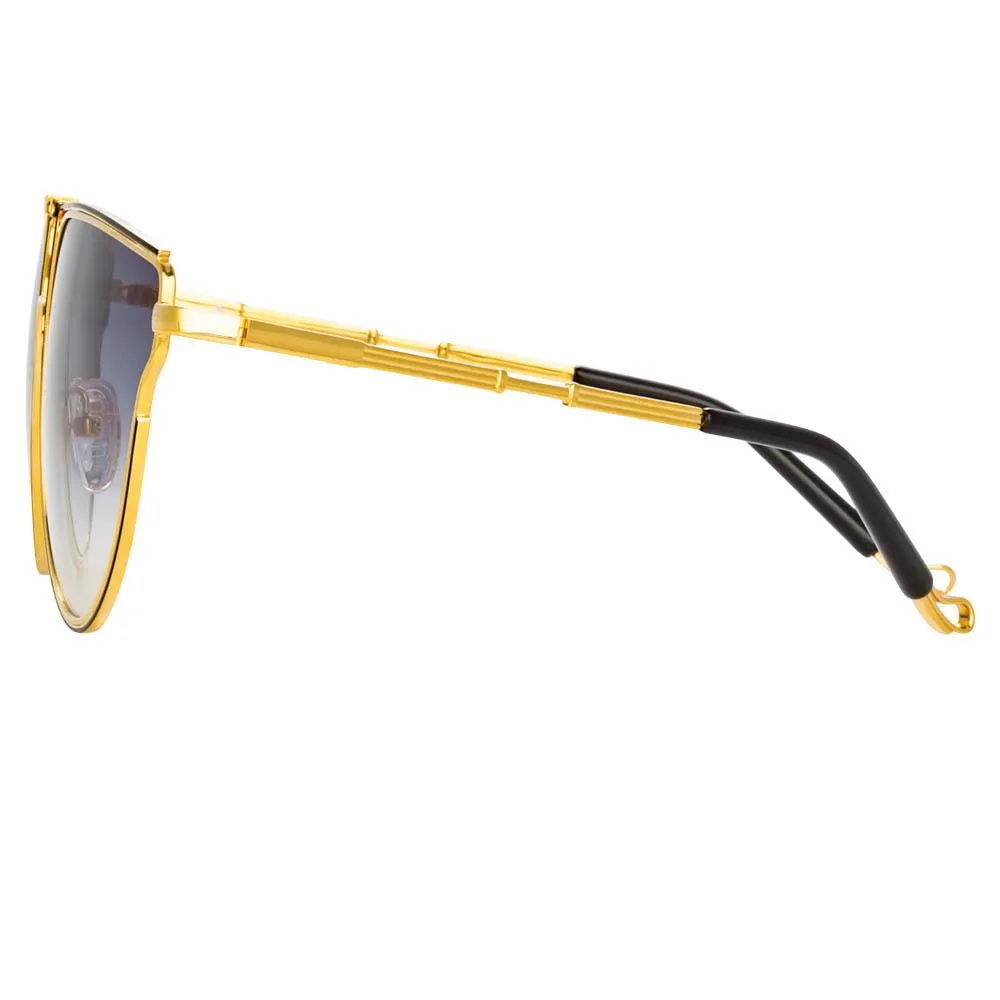 Matthew Williamson Azalea D-Frame Sunglasses in Yellow Gold Tone sold by Linda Farrow product image thumbnail 3