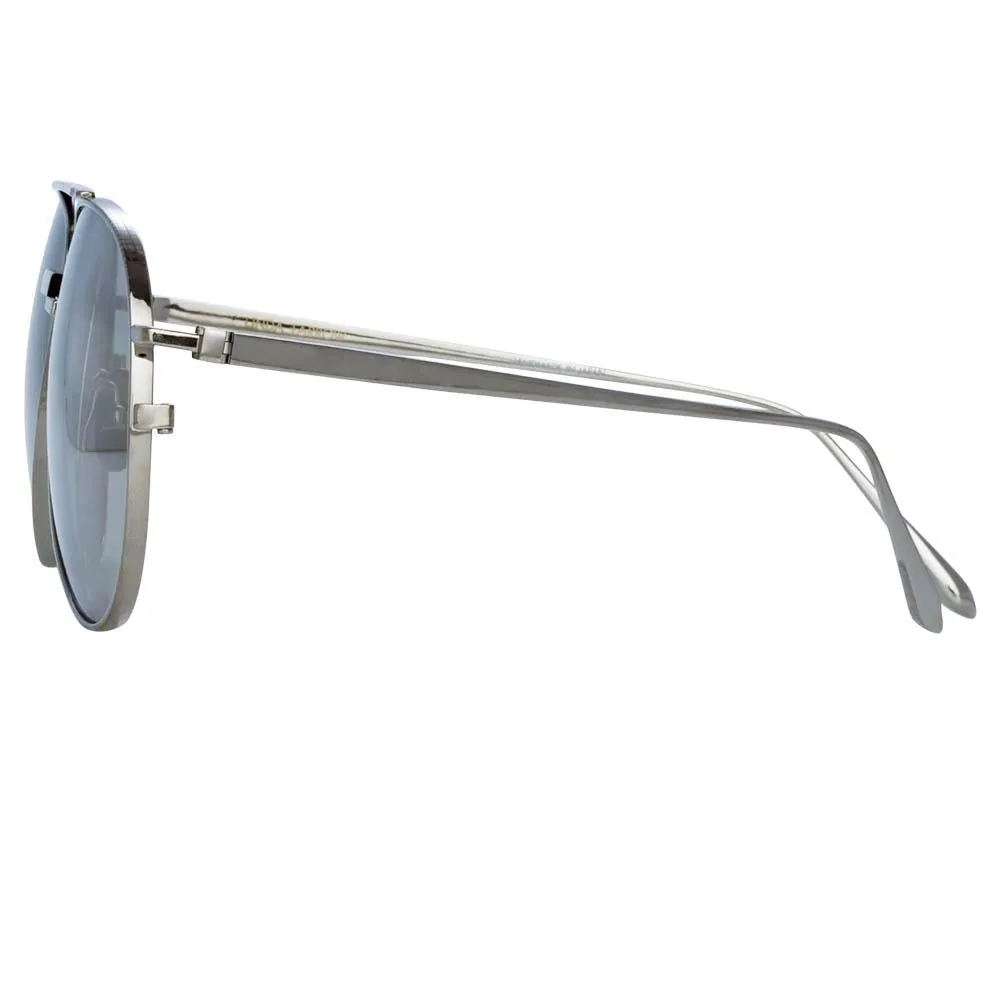 Brooks Aviator Sunglasses in White Gold sold by Linda Farrow product image thumbnail 4