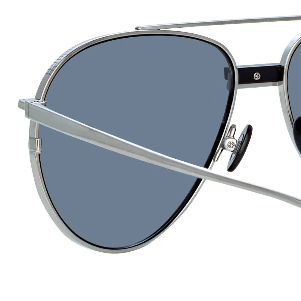 Brooks Aviator Sunglasses in White Gold sold by Linda Farrow product image thumbnail 5