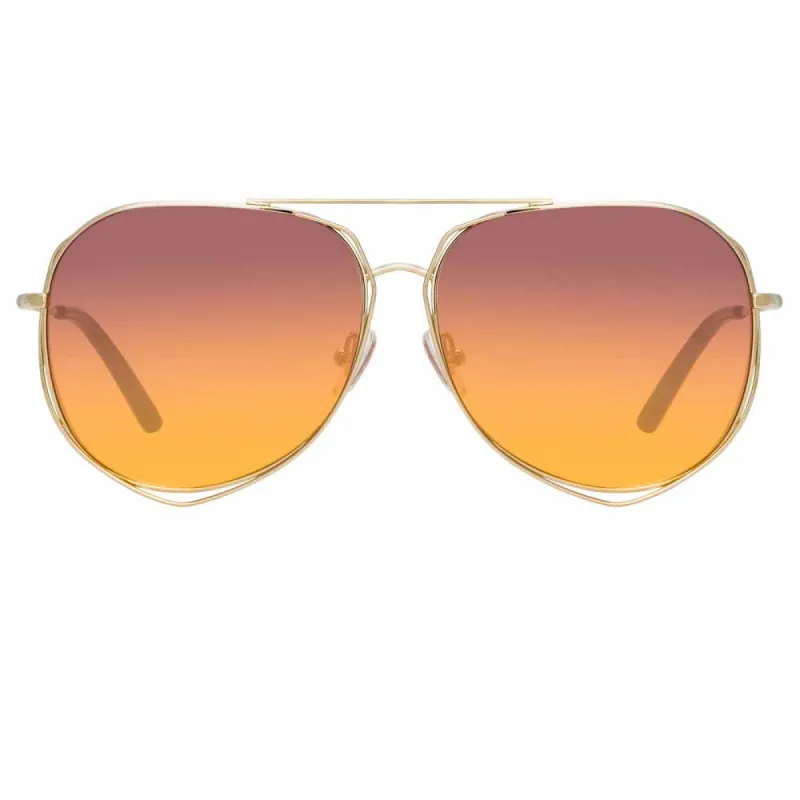 Matthew Williamson Heather C7 Aviator Sunglasses sold by Linda Farrow