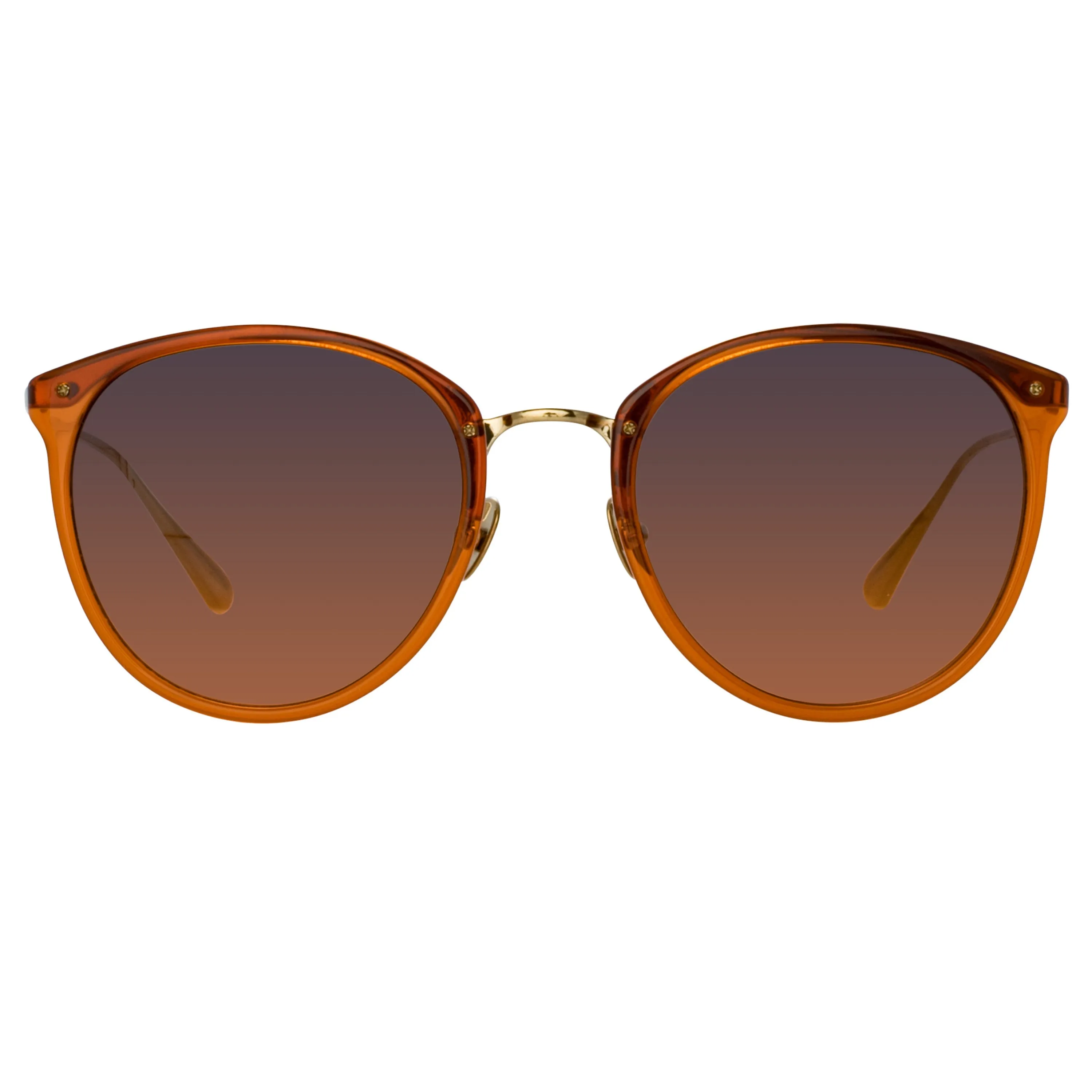 Calthorpe Oval Sunglasses in Orange sold by Linda Farrow product image thumbnail 2
