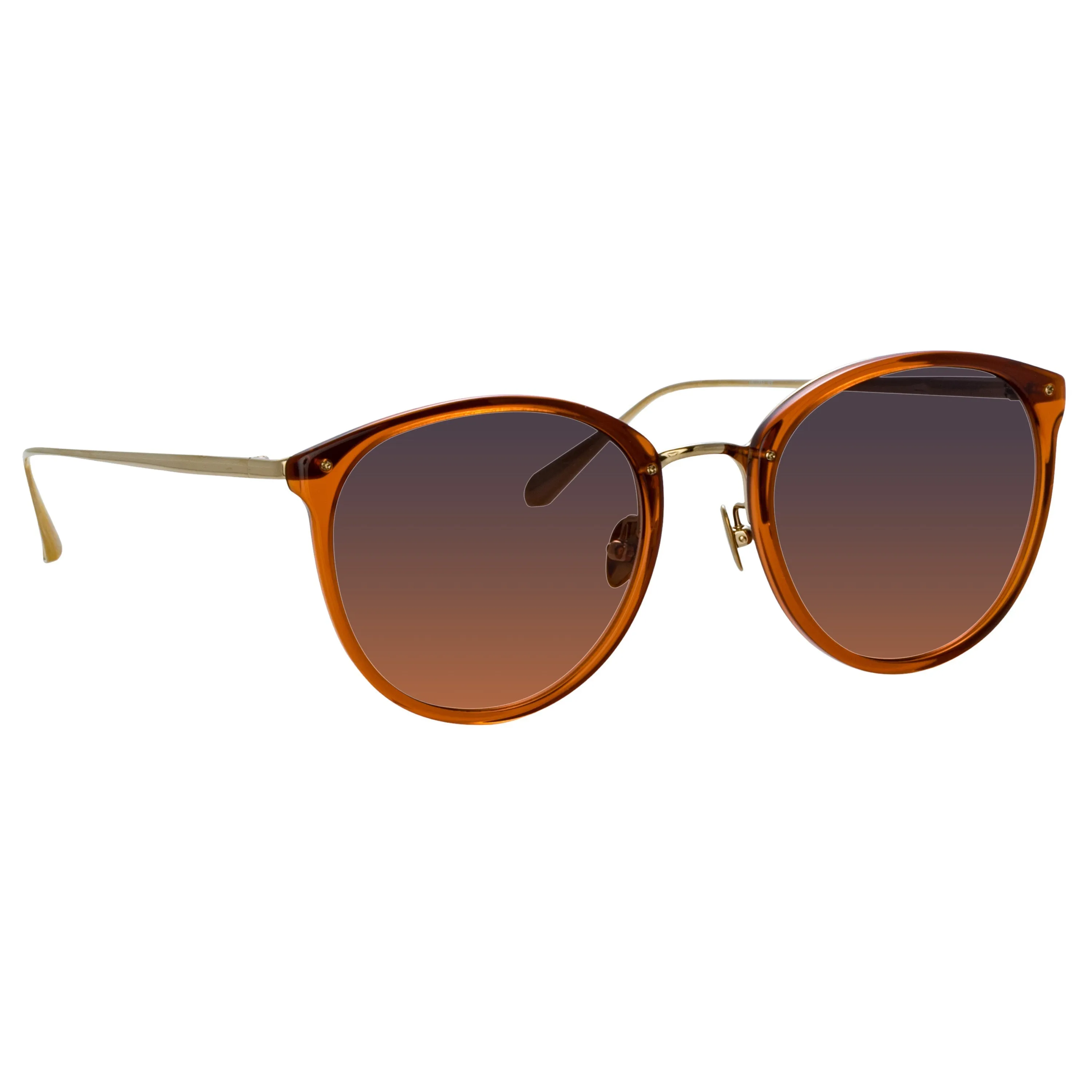 Calthorpe Oval Sunglasses in Orange sold by Linda Farrow product image thumbnail 3