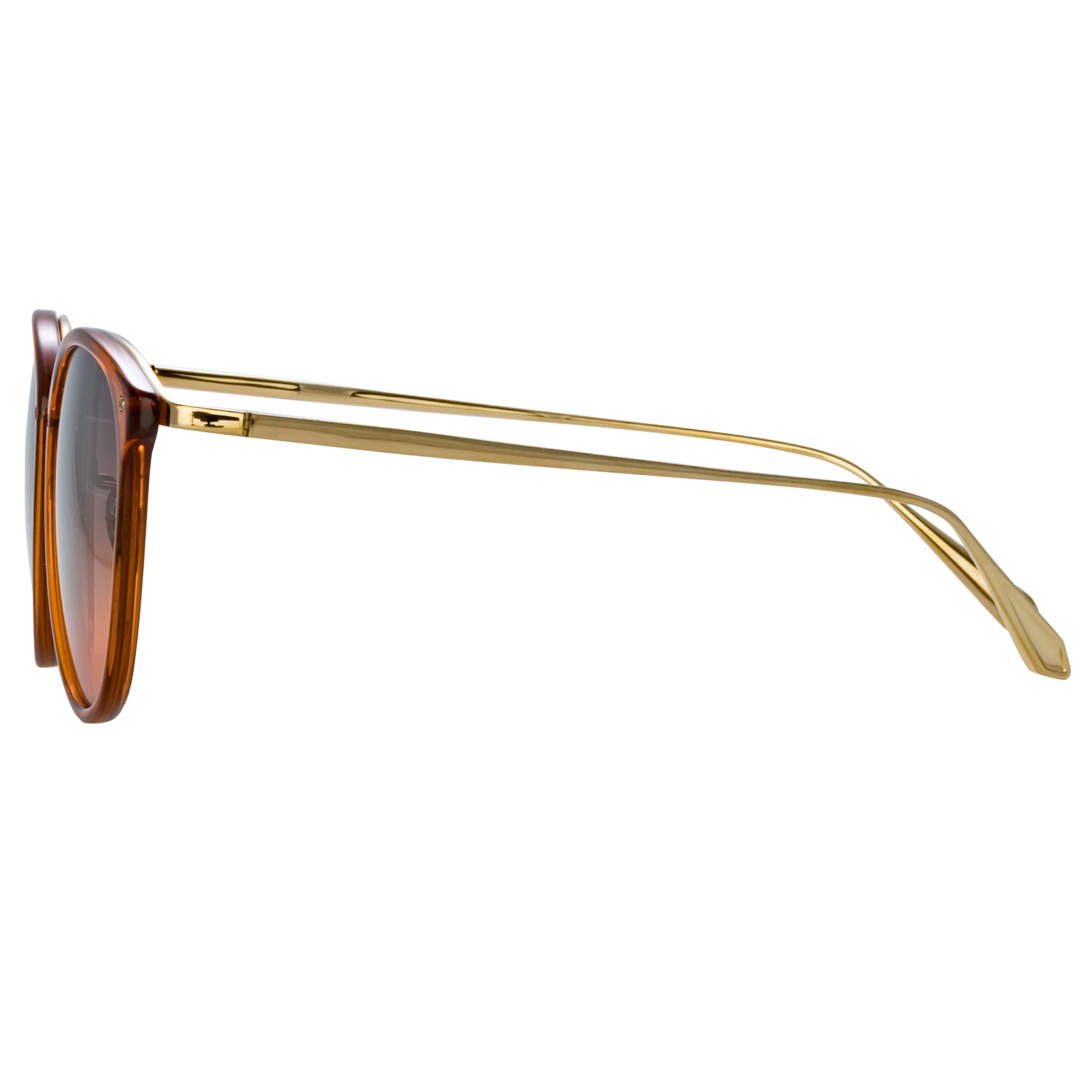 Calthorpe Oval Sunglasses in Orange sold by Linda Farrow product image thumbnail 4