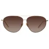 Gabriel Oversized Sunglasses in Light Gold sold by Linda Farrow