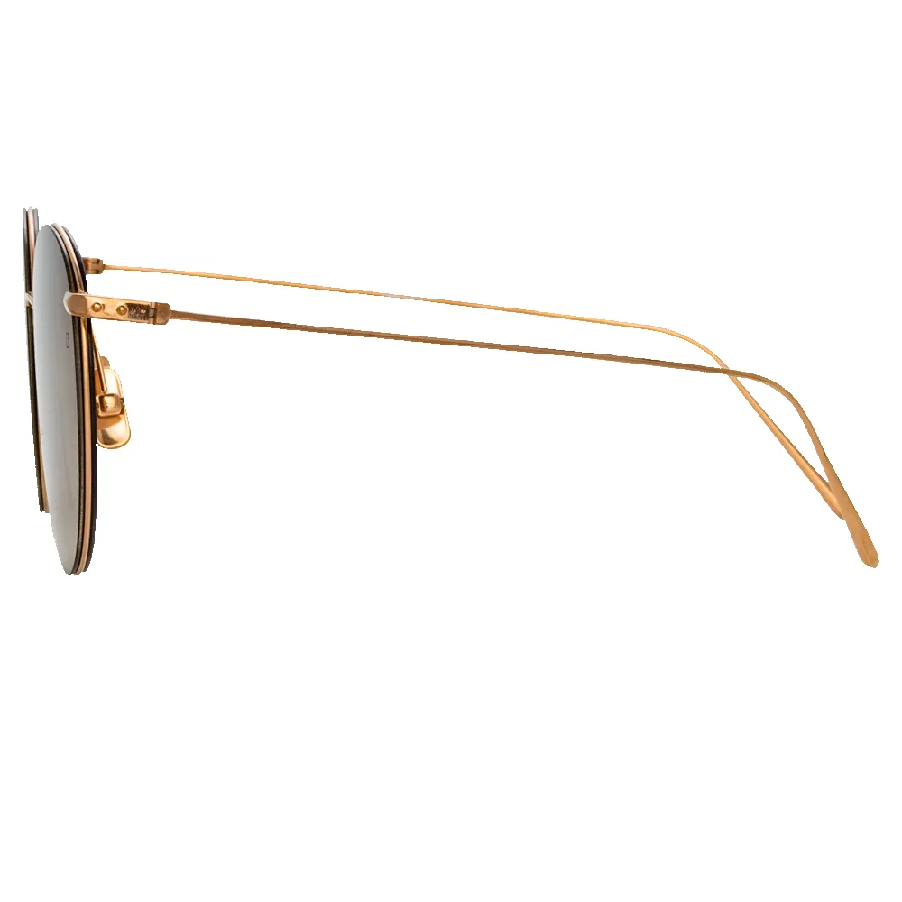 Foster Oval Sunglasses in Rose Gold sold by Linda Farrow product image thumbnail 4